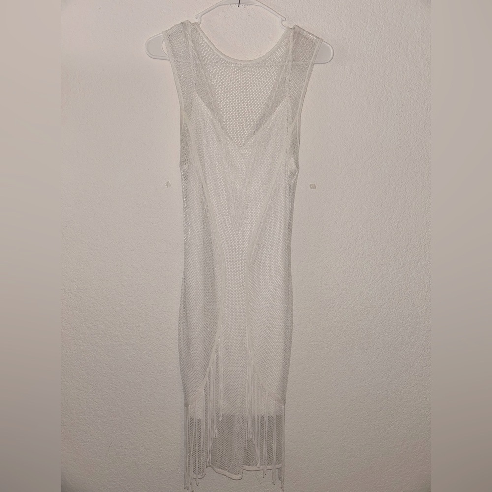 Guess White Mesh Dress